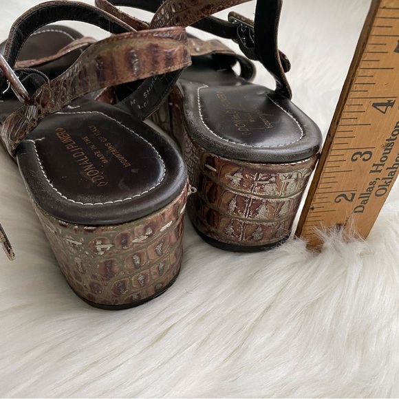 Donald J Pliner Women's platform heel Brown Sandal Size 9 Made in Italy - Picture 10 of 10